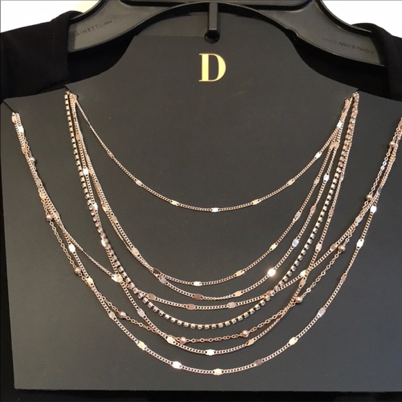 Jewelry - 1 LEFT! Rose Gold 8 Layered Chain Necklace